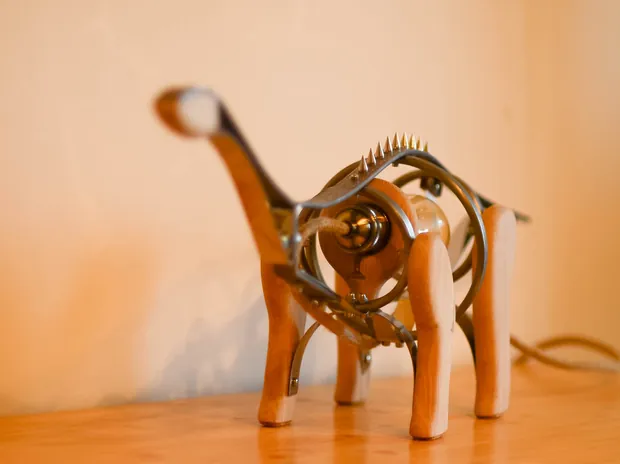 Mr. Dino. Lamp, in the shape of an animal